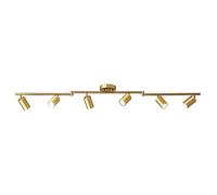 Klobvtt Spot de plafond réglable Kit d'éclairage sur rail fixe à 6 voies Lampe de spots à montage en surface à plaque ronde Spots directionnels pour galerie d'îlots de cuisine Barre d'éclairage spot G