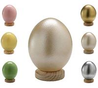 Klocke Dekorationsbedarf Œuf d'autruche sud-africain coloré - Qualité supérieure - 1 pièce (sans pied) - Vide, soufflé et nettoyé (champagne)