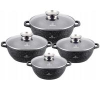 KlönBerg 8-piece pot set 1.7/2.6/3.9/4.8 l, antiadhésif, avec couvercle KB4053