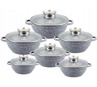 KlönBerg Set de 12 casseroles antiadhésives 1.7/2/2.6/3.3/3.9/4.8 l, AVEC COUVERTURE KB3955