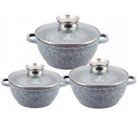 KlönBerg Set de 6 casseroles 2.6/3.9/4.8 l, revêtement antiadhésif, avec couvercle KB3952