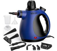 Klona Nettoyeur vapeur portable pour la maison - Nettoyeur vapeur multifonction avec 10 accessoires pour tapis, rideaux, canapés, cuisine, punaises, salle de bain et plus encore (bleu-noir)