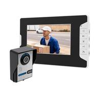 KLOOLIVE Interphone vidéo 1200 mA avec caméra, écran LCD 7 pouces, sonnette filaire, vision nocturne pour hôtels, maisons, appartements, bureaux et villas