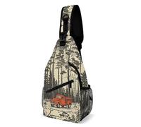 KLOPH Housse de protection pour bagages de voyage, arbres et camion rouge, housse de valise élastique lavable anti-rayures en élasthanne pour bagages de 45,7 à 81,3 cm, style 1, 38 x 20 cm, Style 1,