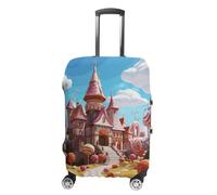 KLOPH Housse de protection pour bagages de voyage Candy Land élastique lavable anti-rayures Spandex pour bagages de 45,7 à 81,3 cm, Style-4, S
