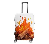 KLOPH Housse de protection pour bagages de voyage, motif feu de camp de dessin animé, élastique, lavable, anti-rayures, en élasthanne, convient aux bagages de 45,7 à 81,3 cm, Style :, M