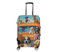 KLOPH Housse de protection pour bagages de voyage pour chien, jours d'été, élastique, lavable, anti-rayures, en élasthanne, convient aux bagages de 45,7 à 81,3 cm, Style-2, L