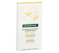 Klorane Bandelette De Cire Froide À L'Amande Douce Visage Et Zones Sensibles 6 Bandes