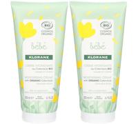 Klorane Bébé Crème hydratante certifiée BIO Pour La Peau 2x200 ml