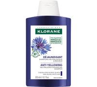 Klorane Centaurée Bio Shampoing Déjaunissant Neutralise & Ravive Cheveux Gris & Blonds Blancs 200ml