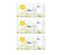Klorane Lingettes nettoyantes à l'eau pour le corps Bébé Peau normale à sèche 3 x 60 lingettes
