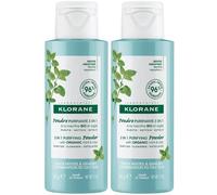 KLORANE Poudre purifiant 3 en 1 à la menthe BIO et argile 2x50 g