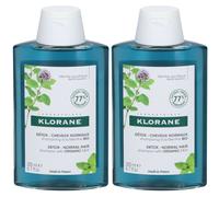 KLORANE Shampoing à la Menthe aquatique BIO Shampooing 2x200 ml