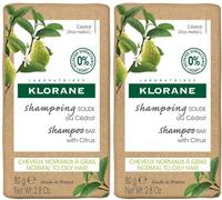 KLORANE Shampoing Solide au Cédrat - Cheveux normaux à gras Shampooing 2x80 g