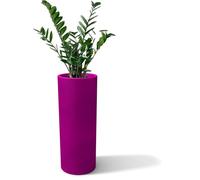 Kloris BAROCCO 90 Pot de Fleurs cylindrique Violet Fuchsia polyéthylène diamètre 35 cm Hauteur 90 cm Profondeur Compartiment 30 cm. Fabriqué en Italie