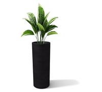 Kloris Barocco Pot de Fleurs cylindrique 70 Noir Graphite polyéthylène diamètre 35 cm Hauteur 70 cm Profondeur Compartiment 26 cm. Fabriqué en Italie