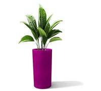 Kloris Porte-Pot Haut jardinière cylindrique Baroque 70 Violet Fuchsia polyéthylène diamètre 35 cm Hauteur 70 cm Profondeur Compartiment 26 cm. Fabriqué en Italie