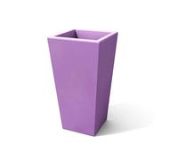Kloris Porte-Pot Moderne Haut carré intérieur et extérieur modèle égyptien 41 x 41 h 90 cm Lilas Profondeur 30 cm