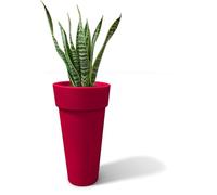 Kloris Porte-Pot Moderne Rond Haut avec Bande pour intérieur et extérieur, diamètre 36 cm, Hauteur 70 cm, Profondeur 27 cm