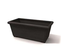 Kloris Pot de Fleurs rectangulaire Millerighe 80 résine Couleur Graphite polyéthylène Design Classique extérieur 52 litres 80 x 39 cm Hauteur 32 cm Fabriqué en Italie