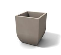 Kloris Vase pour Plantes carrées pour intérieur et extérieur modèle SaLENTINO 45 Lisse polyéthylène Gris Taupe Dimensions extérieures 43,5 x 43,5 cm Hauteur 57,5 cm. Haute qualité Made in Italy.