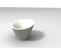 Kloris Vaso circolare Tondo Basso DORICO diametro 68 cm Altezza 50 cm Bianco tutta capienza