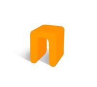 Kloris Zip Tabouret Bas Résine Jaune Ocre cm 33.5x33.5 Haut 43 cm