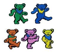 KLORIZ Lot de 5 écussons brodés thermocollants Motif ours Grateful Dead