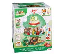 Klorofil - Arbre Magique des klorofil 50 Ans - Inclus : 2 Personnages inédits + 12 Accessoires (1 Voiture, 1 Espace Repos, 1 balançoire, 2 Lits, 1 Table, 4 chaises, 1 Banc et 1 Fauteuil)