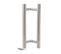 KLOSE BESSER Paire bâton de maréchal 304 poignée tirage Oblique Ø38 L.1800 axe 1500mm INOX IMPORT-337