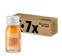 Kloster Kitchen Bio Gingembre Shot Fruit pour Enfants 1SHOT 7 x 30 ml avec des morceaux de gingembre I Shot de gingembre végétalien dans une bouteille en verre I Doux et fruité sans additifs