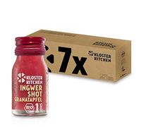Kloster Kitchen Bio Gingembre Shot Grenade 1SHOT 7 x 30 ml avec des morceaux de gingembre | Shot de gingembre végétalien en bouteille en verre | Sans additifs & avec douceur naturelle