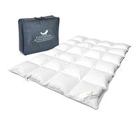 Klosterdorf Bettenmanufaktur Premium Couette toutes saisons « HeimatLiebe » | 135 x 200 cm / 480 g | Légère | Fabriquée à la main en Allemagne | 100 % duvet allemand classe I pour un sommeil sain