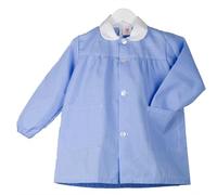 KLOTTZ -903B-Babi scolaire à carreaux col blanc et petit bouton. Blouse scolaire, crèche ou travaux manuels avec poches et poignée pour porte-manteau. Fabriqué en Espagne. Ne fait pas de bouloches