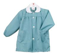 KLOTTZ -903B-Babi scolaire à carreaux col blanc et petit bouton. Blouse scolaire, crèche ou travaux manuels avec poches et poignée pour porte-manteau. Fabriqué en Espagne. Ne fait pas de bouloches