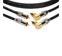 Klotz ALPA003 câble 2x RCA mâle - 2x RCA mâle coudé 0.3m