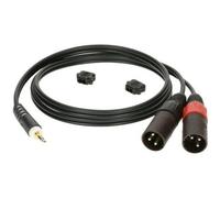 Klotz AY9-0300 câble adaptateur jack 3,5 mm droit - 2x XLR mâle 3 broches 3 mètres