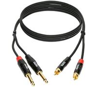 Klotz Bretelle 2X RCA mâles / 2X Jacks mâles TS, 90cm