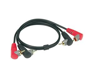 Klotz Bretelle 2x RCA mâles coudés / 2x RCA mâles coudés, 2m
