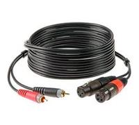 Klotz AT-CF0200 câble adaptateur 2x RCA - 2x XLR 3 femelle 2 mètres