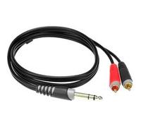 Câble adaptateur Jack 6.35mm mâle / 2x RCA mâle 1m KLOTZ