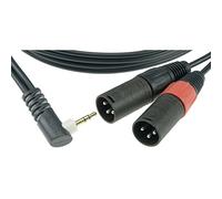 Klotz AY9A0200 câble adaptateur jack 3,5 mm coudé - 2x XLR mâle 3 broches, 2 mètres