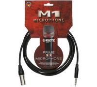 M1 Mic Cable Noir 1M XLR 3 Male - Jack 3P Klotz Câbles XLR et jack symétrique