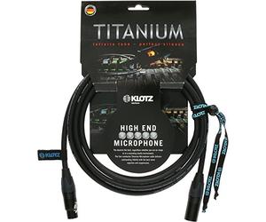 Klotz TI-M0500 Titanium Star Quad Câble de microphone mâle vers femelle 40,6 cm
