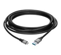 Klotz USB 3.1 Câble USB-A/USB-C - 2 m - Noir - Câble USB-A/USB-C - Compatible USB 3.0/2.0 - Taux de transfert 10 Gbit/s - Longueur 2 m