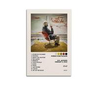 klouds BB Jacques Album Poésie D'une Pulsion Tracklist Poster décoratif sur toile pour chambre à coucher, salon, décoration moderne et esthétique, 20 x 30 cm, sans cadre