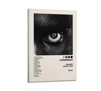 klouds Damso - Impression sur toile de l'album de musique Lithopédion, décoration moderne et esthétique pour chambre à coucher, salon, 40 x 60 cm, avec cadre