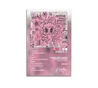 klouds Karol G Album Mañana Será Bonito (Bichota Season) Tracklist Poster décoratif sur toile pour chambre à coucher, salon, décoration moderne, 20 x 30 cm, sans cadre