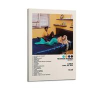 klouds Luidji Album Tristesse Business Tracklist Poster décoratif sur toile pour chambre à coucher, salon, décoration moderne et esthétique, 30 x 45 cm, style cadre