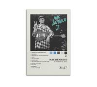 klouds Mac DeMarco Album 2 Tracklist Poster décoratif sur toile pour chambre à coucher, salon, décoration moderne, 30 x 45 cm, sans cadre